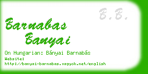 barnabas banyai business card